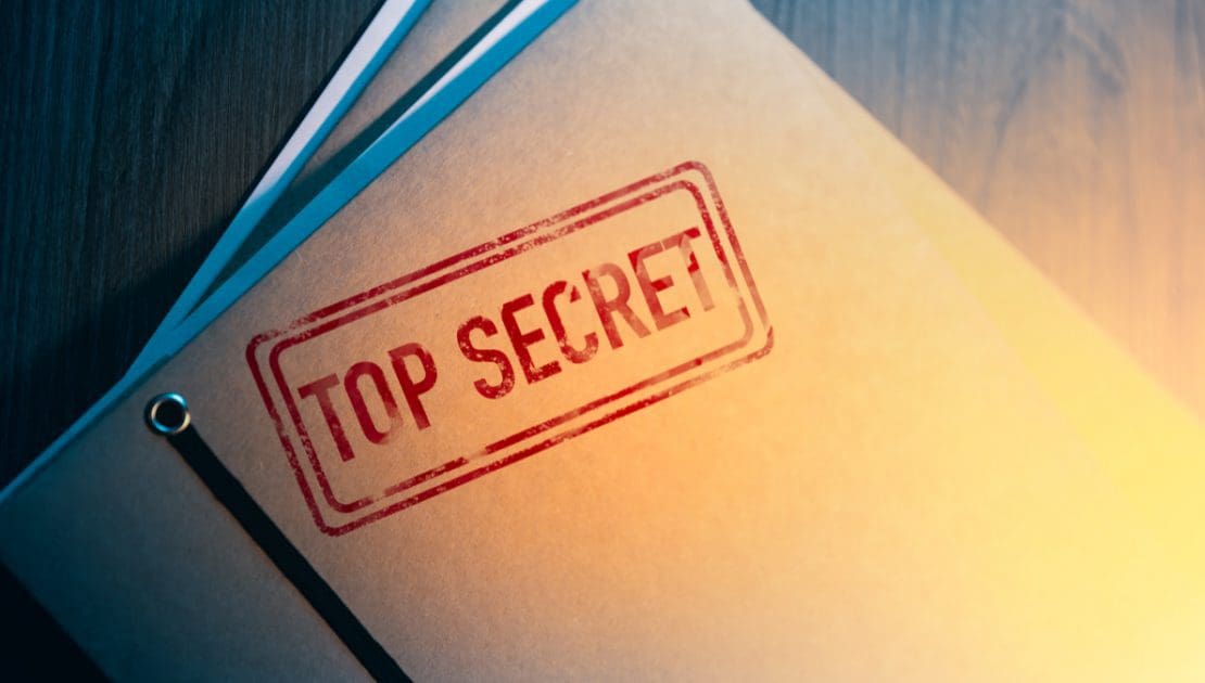 File Folder with "Top Secret" stamp