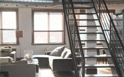 The interior of a modern apartment